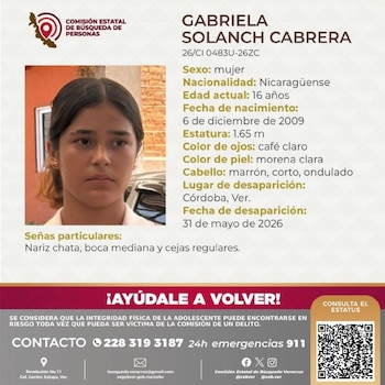 La joven fue reportada como desaparecida hace varios días y las autoridades temen que pueda ser víctima de un delito, por lo que han enfatizado la importancia de cualquier información que la población pueda aportar.