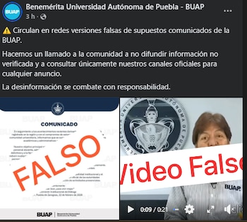 La BUAP advierte sobre comunicados