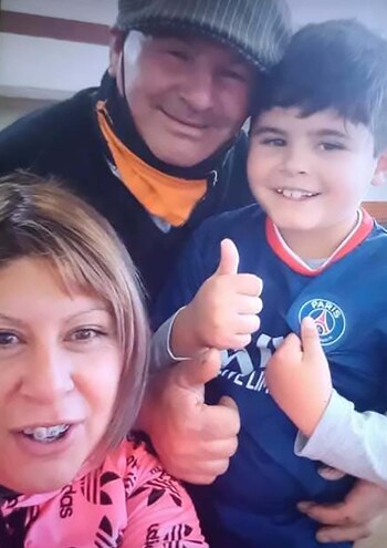 Foto: Gianluca y su abuelo