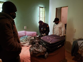 La Policía al momento de