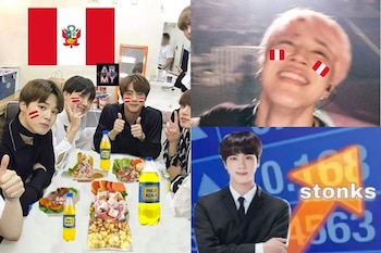 Memes sobre el posible concierto de BTS en Perú. (Foto: Composición Infobae)