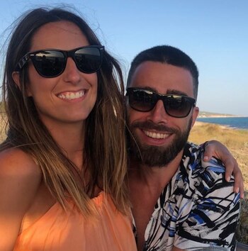 Rafael Pol junto a su mujer Raquel. (@rafapol87 en Instagram)