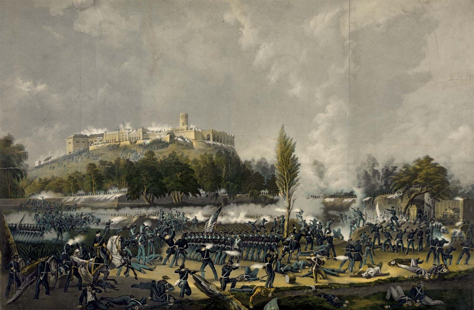 El 12 de septiembre de 1847 las tropas estadounidenses iniciaron el ataque al Castillo de Chapultepec. (Foto: Twitter/@PastToPresentH1)