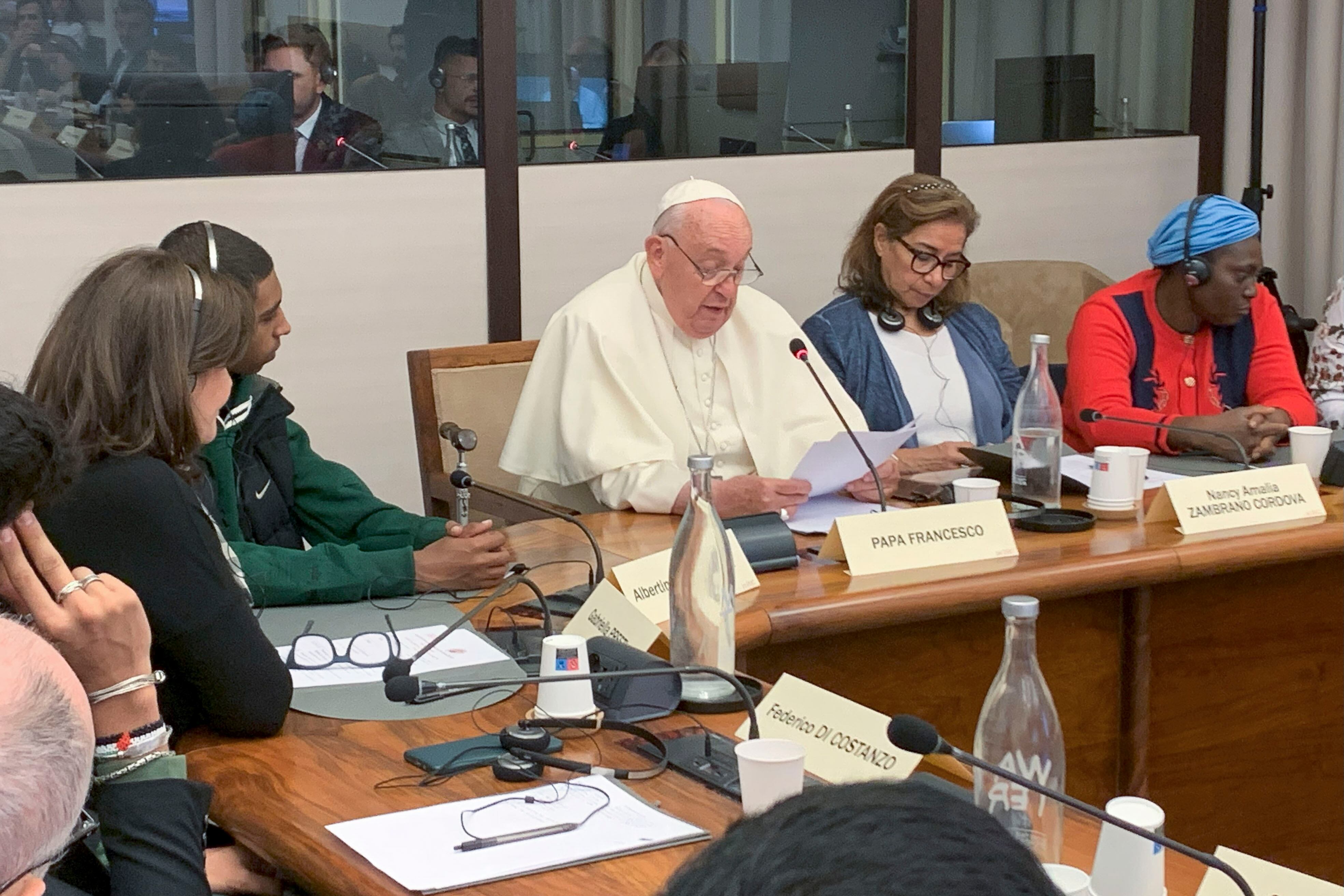 El papa Francisco durante su participación en la reunión de los Movimientos Populares organizada en el Vaticano. EFE/ JOAN MAS