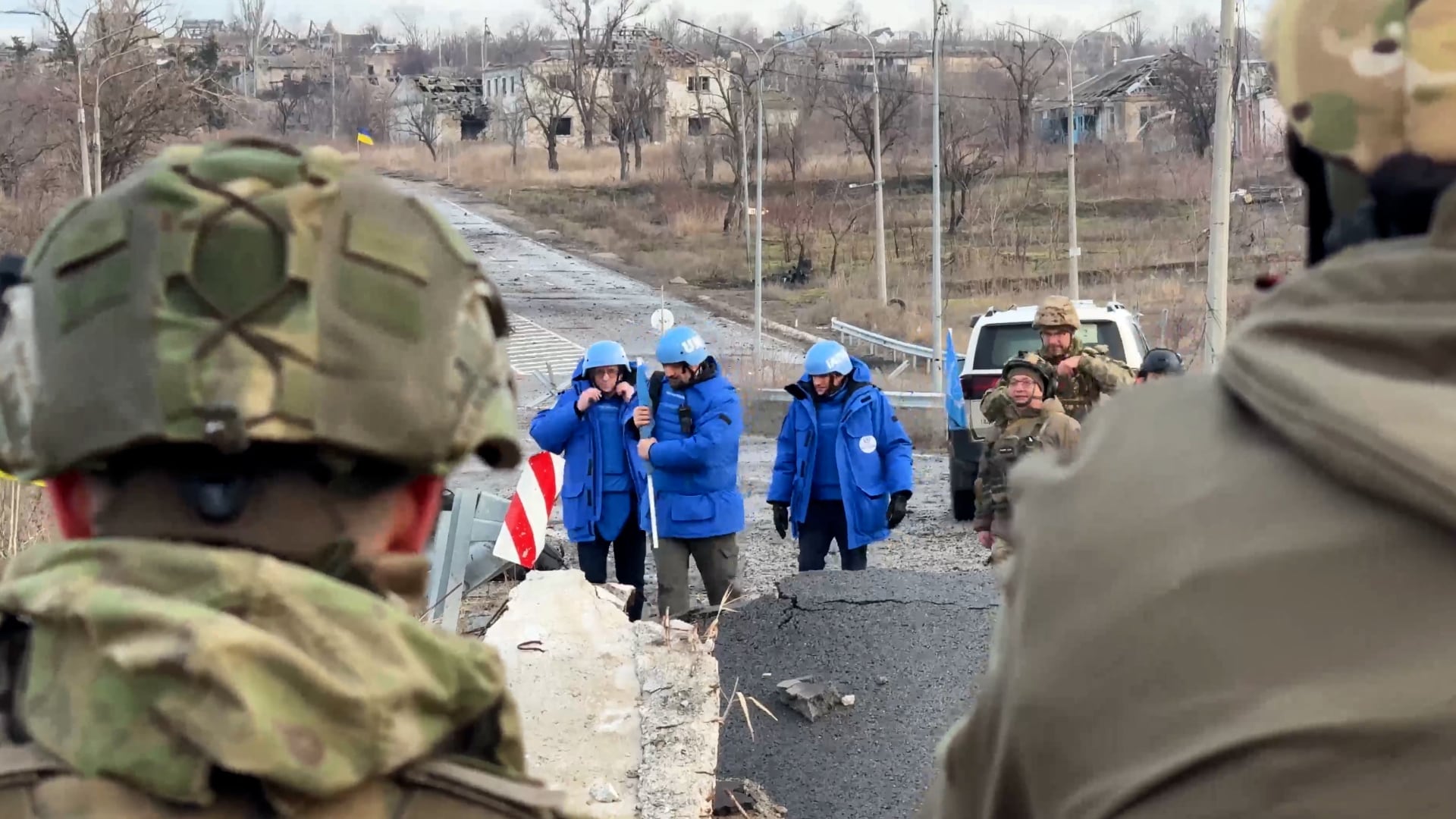 Grossi y su equipos visitan la central de Zaporizhzhia