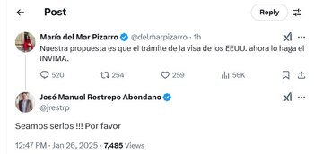 José Manuel Restrepo le contesta