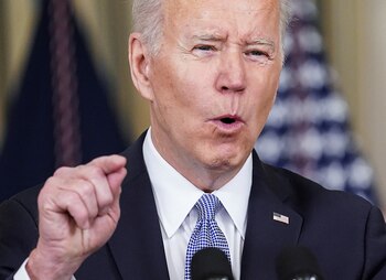 U.S. President Joe Biden delivers