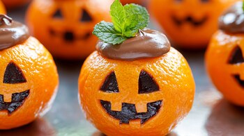 Yogur, frutas y mandarinas frescas