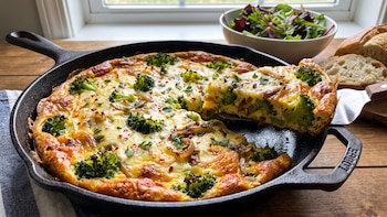Receta de frittata de brócoli, rápida y fácil