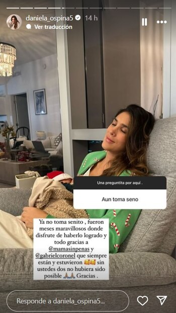 Daniela Ospina respondió a las críticas que recibió por dejar de lactar a su bebé: “Es muy fácil hablar” - Infobae