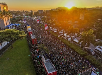 Más de 15 mil personas participaron en la carrera We All Run, realizada este 11 de octubre en San Salvador. (Foto cortesía Secretaría de Prensa)