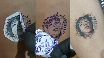 La cara gravemente herida de