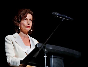 La directora general de la Unesco, Audrey Azoulay. EFE/ Yander Zamora/Archivo