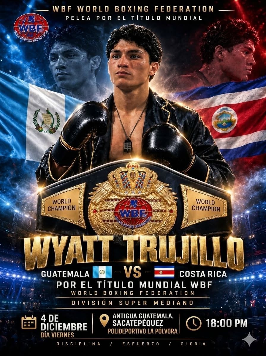 El próximo 4 de diciembre peleará Wyatt Trujillo contra el costarricense Efraín Ureña. (Cortesía para Infobae América)