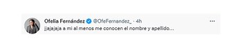 La respuesta de Ofelia Fernández