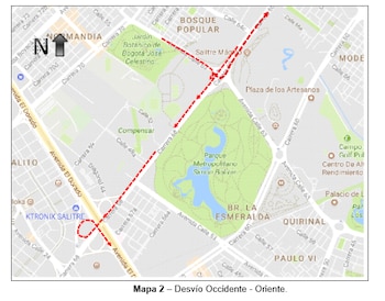 La calzada sur de la avenida Calle 63 y su ciclorruta permanecerán cerradas desde las 9:00 a. m. hasta las 11:59 p. m. durante el evento - crédito Secretaría de Movilidad