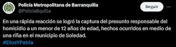 Policía Metropolitana de Barranquilla capturó