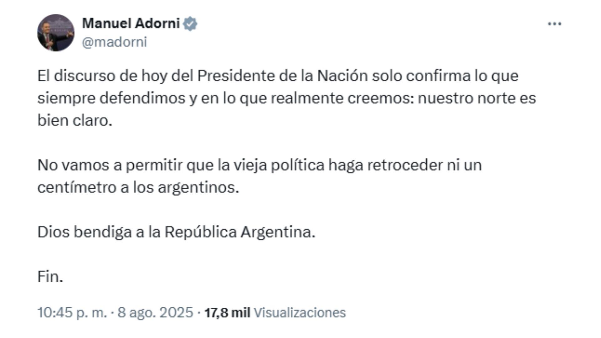 El vocero presidencial ratificó que el Gobierno tiene en claro los pasos a seguir para levantar al país