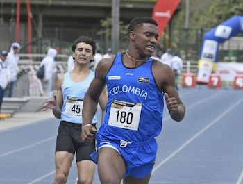 Longa marcó 10.02 s, con viento a favor - crédito Suramericano Sub-20 de Atletismo