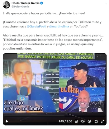 Héctor Suárez Gomís defendió el