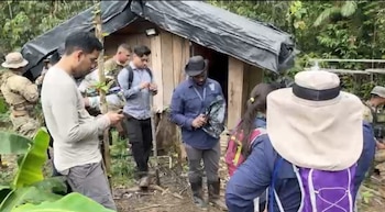 La operación Piedra Amarilla permitió ubicar equipos utilizados presuntamente para la extracción de minerales en un área protegida de Coclé del Norte. Captura de video