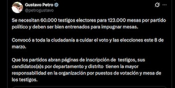 Según Gustavo Petro, los partidos