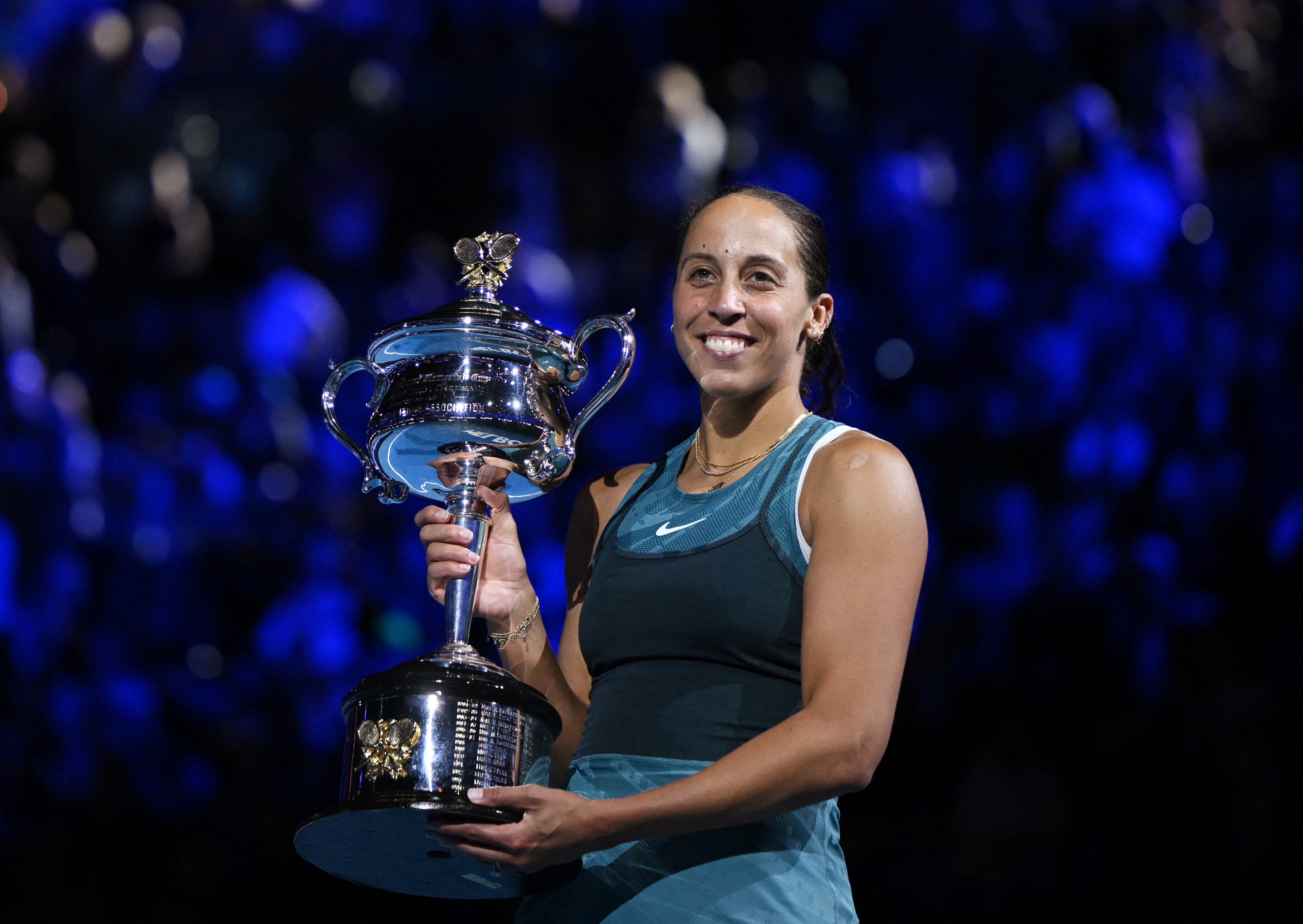 Madison Keys se consagró en la edición 2025 del individual femenino (Fuente: REUTERS/Jaimi Joy)