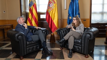 Jorge Azcón durante su entrevista