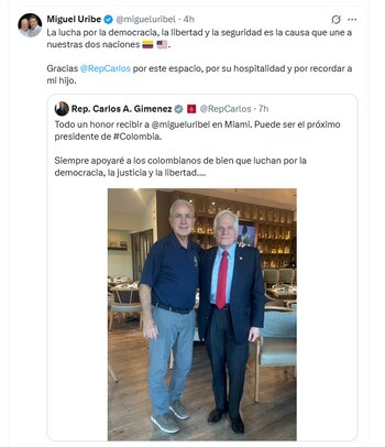 Gimenez expresó en X: “Todo