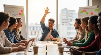 Un joven participa activamente en