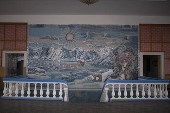 Una recreación en mosaico de