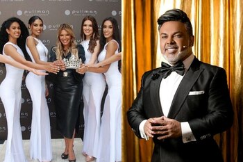 El conductor de Panamerica TV quedó deslumbrado con la belleza de las modelos.