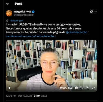 Margarita Rosa de Francisco invitó