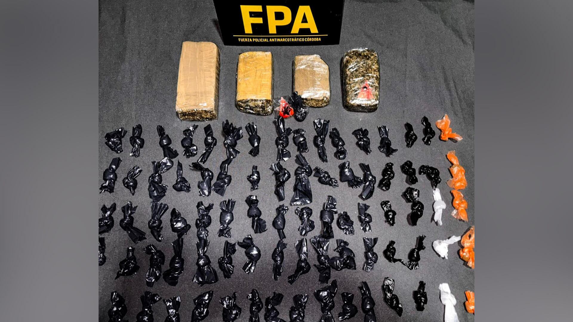 La droga lista para ser entregada