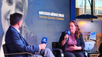 Mercedes Méndez Ribas, directora ejecutiva de Fundación Cimientos, en el auditorio de Ticmas en la Feria del Libro