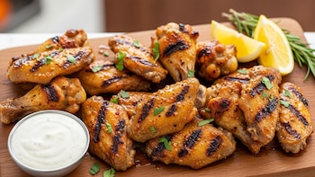 Receta de alitas de pollo a la parrilla, rápida y fácil