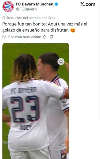 Bayern Múnich destacó el golazo de Felipe Chávez con un disparo de tiro libre.