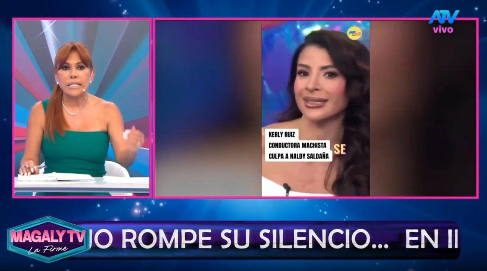 Kerly Ruiz llama “amante despechada” a Naldy Saldaña y Magaly Medina responde: “Increíble ver esto”. Captura: Magaly TV La Firme.