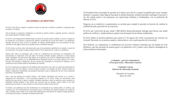 ELN desmiente vínculos con carteles y culpa al gobierno de romper acuerdos de paz - crédito @DDPazELN/X