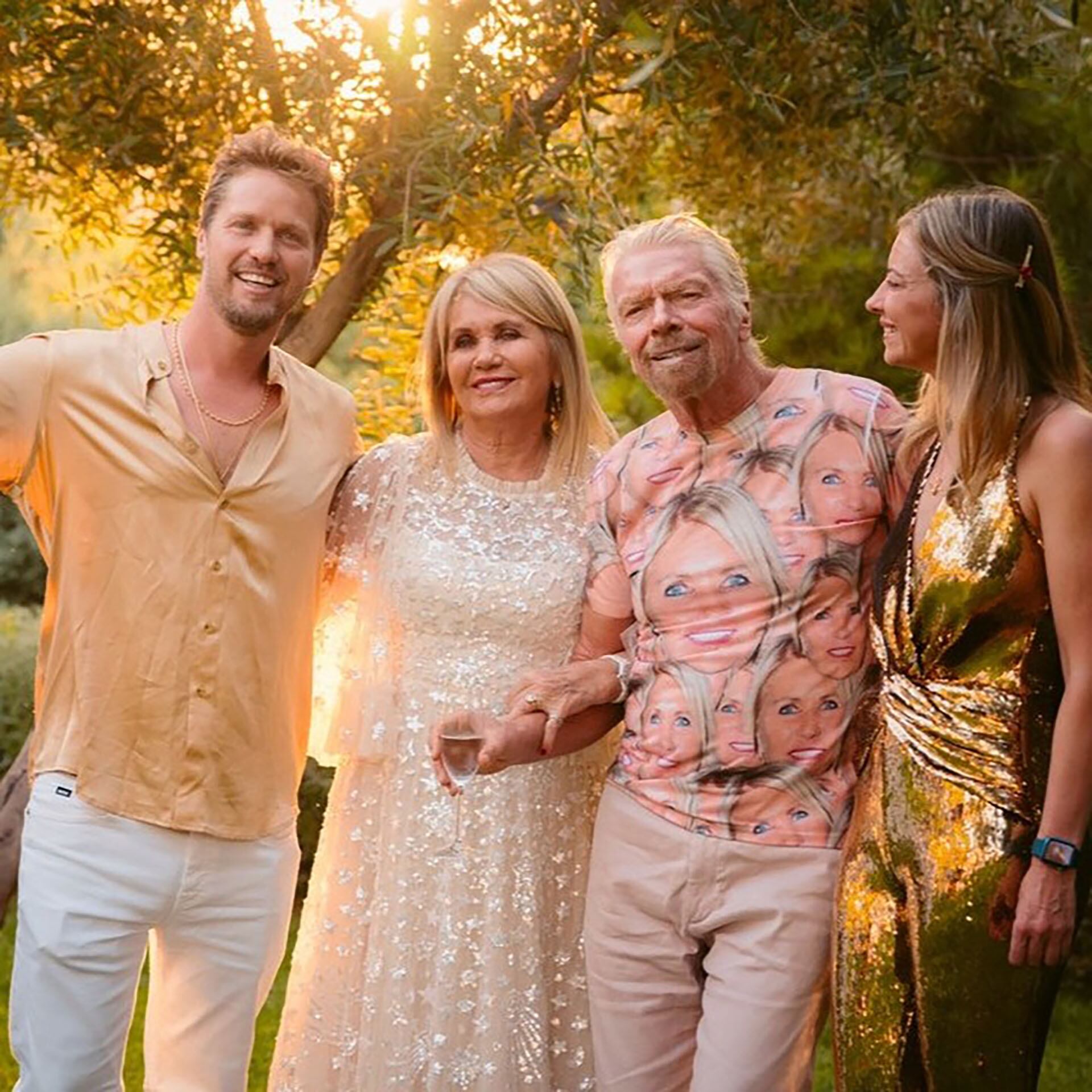 Una de las fotos que Richard Branson compartió en la despedida a su mujer, Joan Templeman (Instagram / @richardbranson)