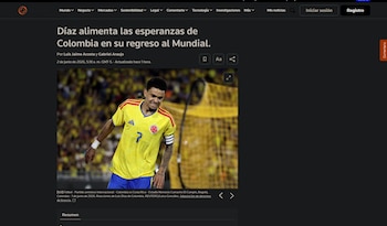 Una de las agencias informativas más importantes del planeta destacó la labor de Luis Díaz durante el juego ante los Ticos-crédito REUTERS