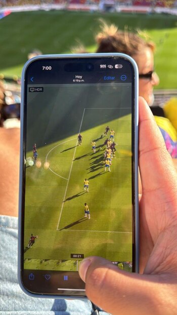 Imagen tomada por un hincha