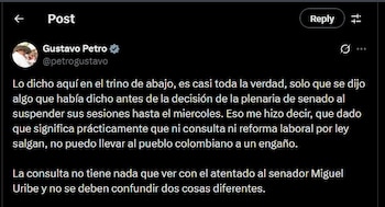 Gustavo Petro habló sobre el
