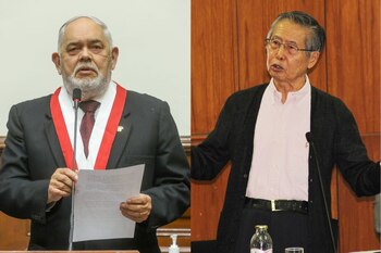Jorge Montoya y Alberto Fujimori.