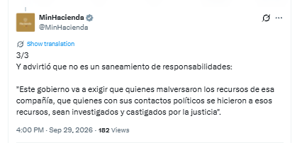 El ministro aseguró que el dineroi no entrará directamente a las generadoras de energía - crédito Ministerio de Hacienda