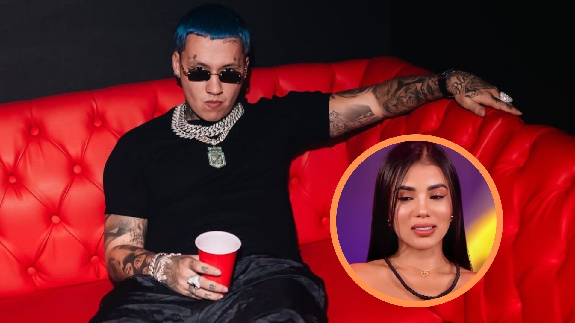 Durante un evento en el Movistar Arena, el cantante evitó referirse a su expareja Karina García- crédito @blessd - @karinagarciaoficiall/Instagram