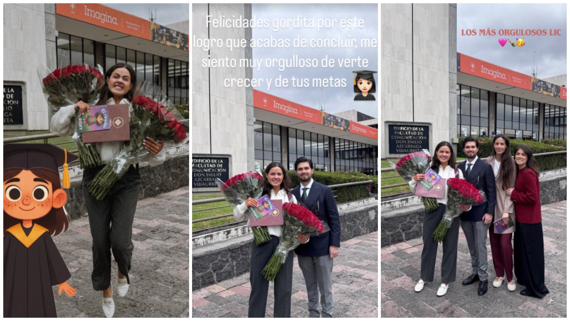 Nicole Peña Pretelini, hija de Enrique Peña Nieto, celebró su graduación de la licenciatura de Comunicación. (IG: @nicolepp)