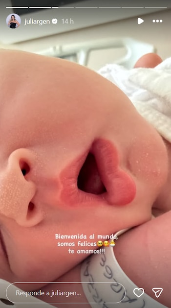 Juli Argenta anunció el nacimiento de su hija con un mensaje cargado de emoción