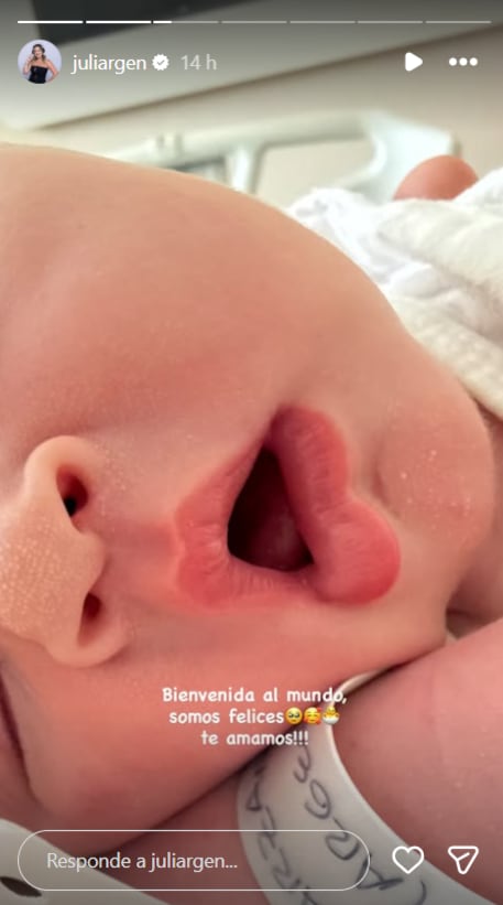 Luego, la propia periodista decidió darle la bienvenida a su hija en las redes (Instagram)