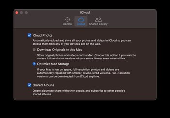Configuración de resolución en iCloud